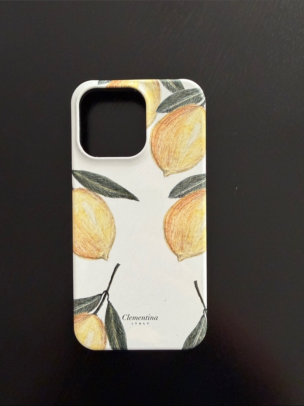 Lemon Pattern White 15 PRO MAX iPhone Case